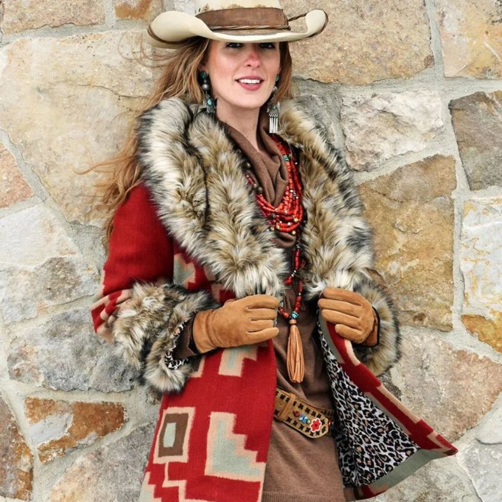 Coldwater Creek Suede Leather Brown Paisley Crossbody Bag